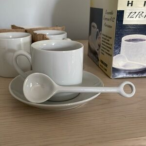 Himark. White Porcelain Espresso Set - 12 Piece. Vintage